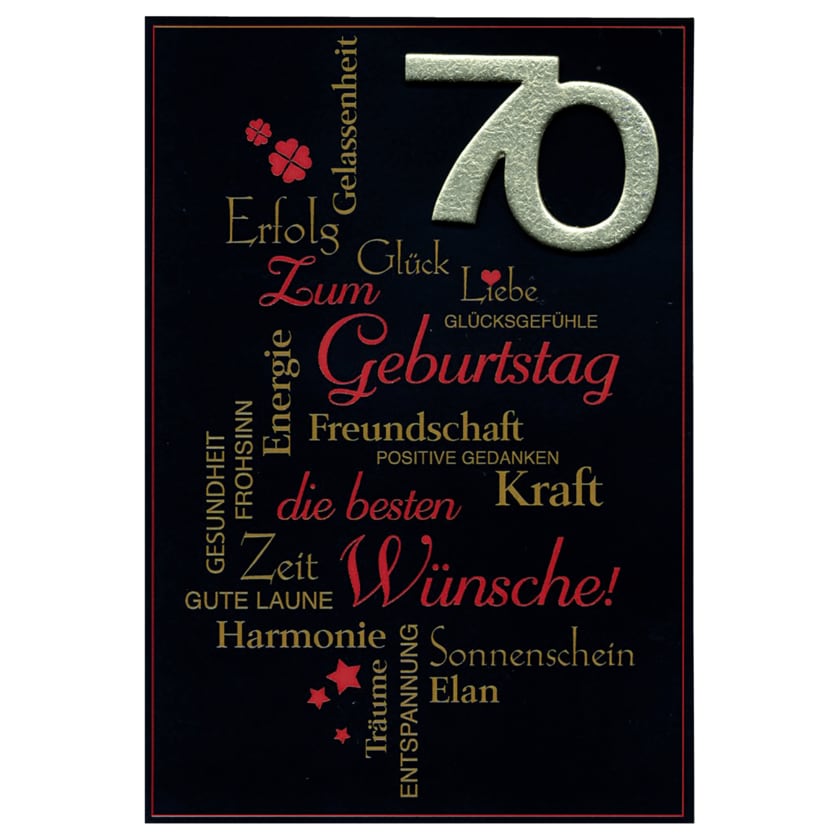 Vivess Glückwunschkarte 70. Geburtstag